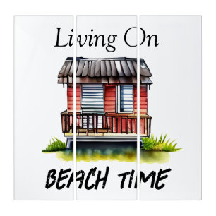 Living on Beach Time Triptych