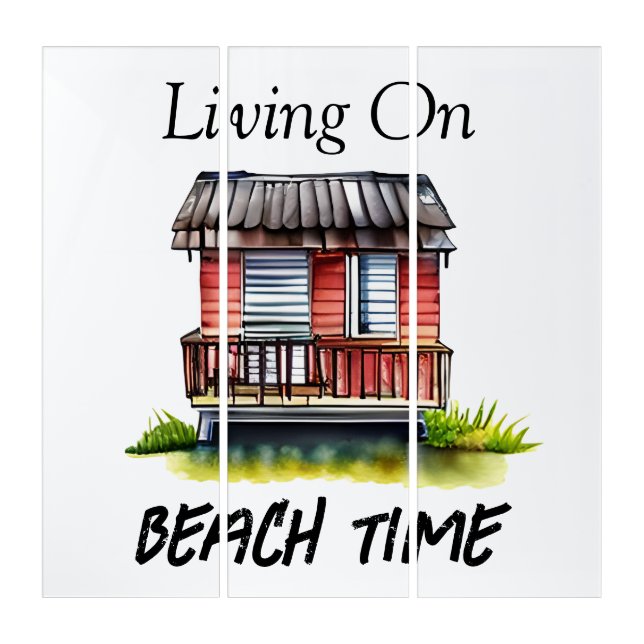 Living on Beach Time  Triptych (Front)