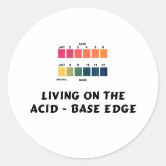 Living on the Acid / Base Edge Classic Round Sticker