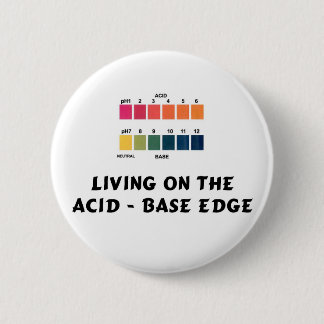 Living on the Acid / Base Edge Pinback Button