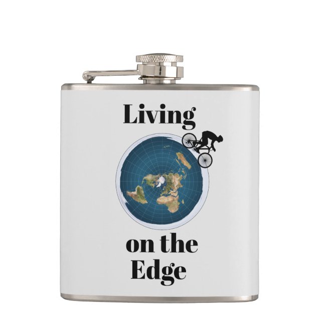Living on the Edge Flask (Front)
