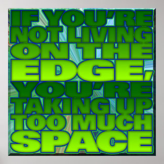 LIVING ON THE EDGE POSTER