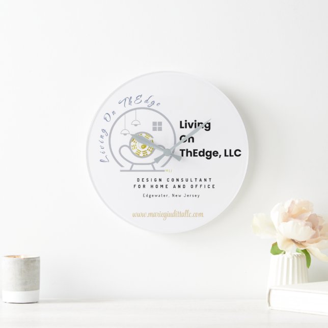 Living On ThEdge, LLC Logo Acrylic Wall Clock (Home)