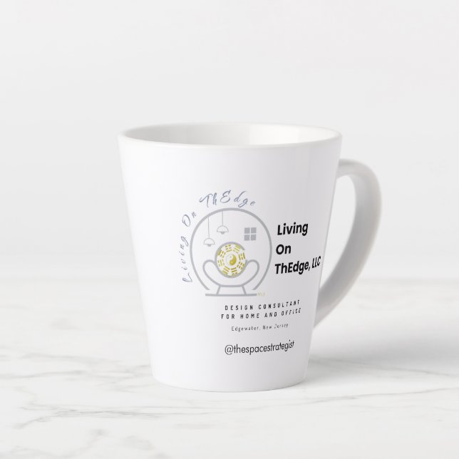 Living On ThEdge, LLC Logo Latte Mug (Right Angle)