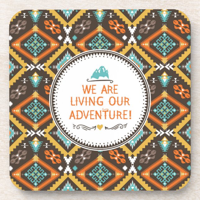 Living Our Adventure Drink Coaster (Front)