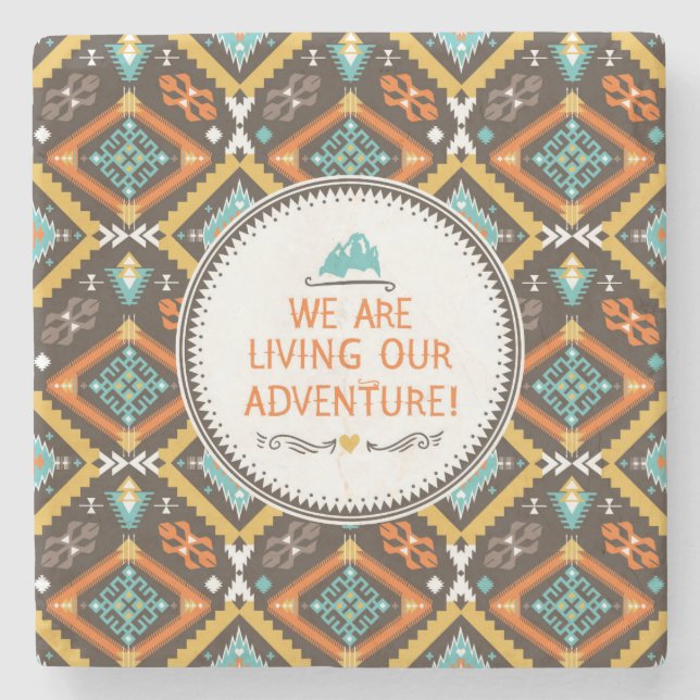 Living Our Adventure Stone Coaster (Front)