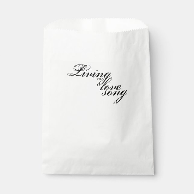 Living Our Love Song Favor Bag (Front)