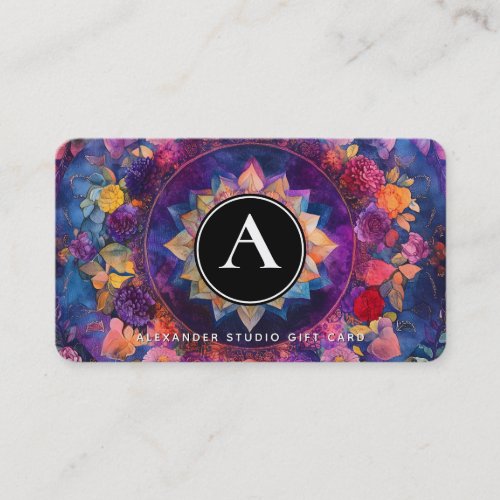 Living Petals | Floral Mandala Design Business Card