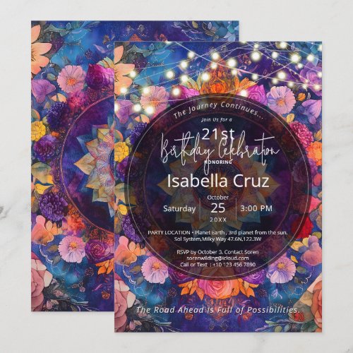 Living Petals | Floral Mandala Design Invitation