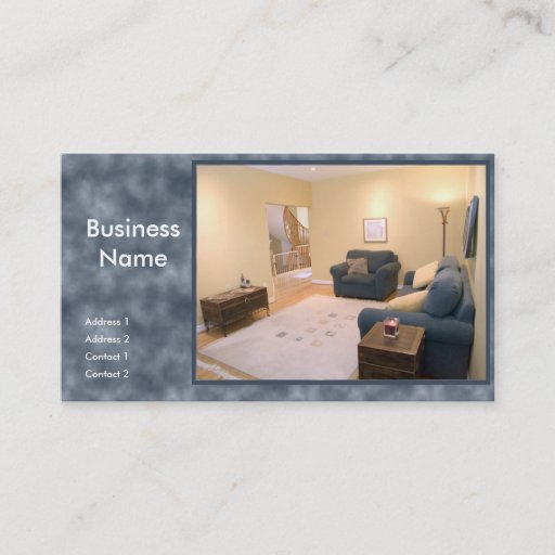Customizable Living Room Business Card
