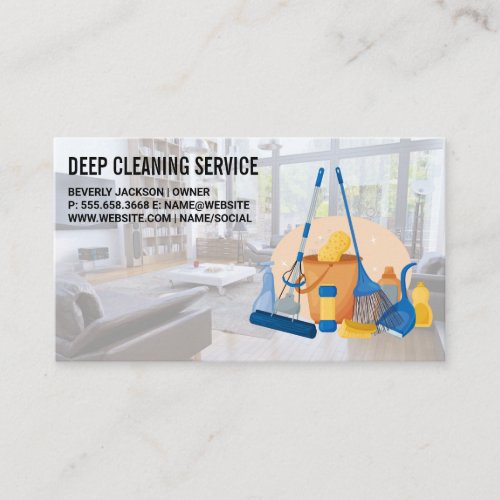 Living Room  Cleaner Supplies Business Card