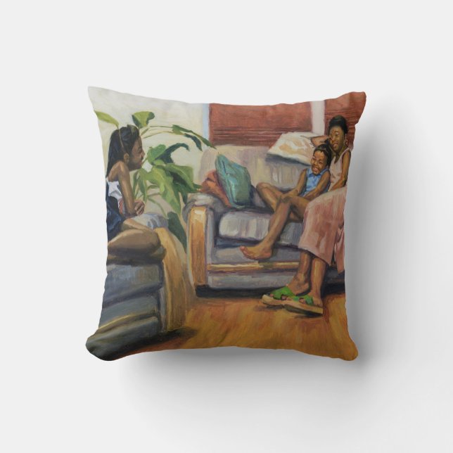 Living Room Lounge 2000 Throw Pillow (Front)