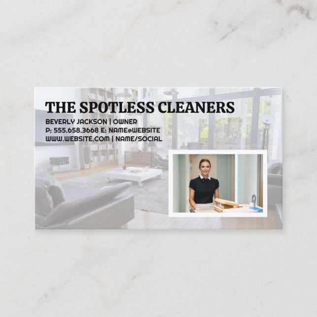 Living Room | Maid Working Business Card (Front)