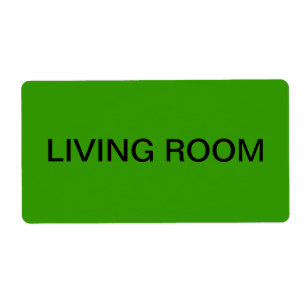 Living Room Packing & Moving Label