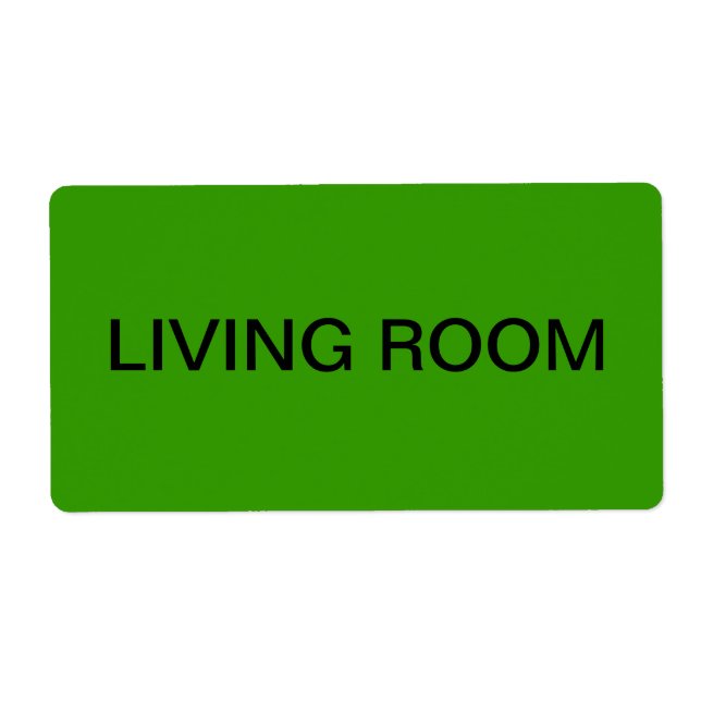 Living Room Packing & Moving Label (Front)