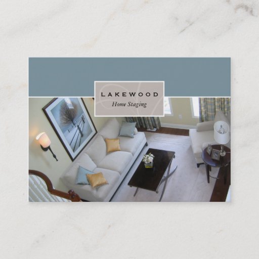Customizable Living Room Staging / Stager Photo Business Card