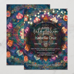 Living Tapestry   Floral Mandala Design Invitation