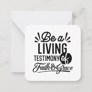 Living Testimony Bible Quote Christian Motivation Note Card