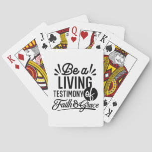 Living Testimony Bible Quote Christian Motivation Poker Cards