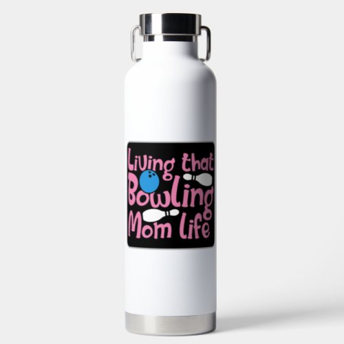 Living That Bowling Mom Life Simple Modern Water Bottle