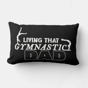 Living That Gymnastics Dad, Gymnastics Lover Lumbar Pillow