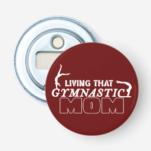 Living That Gymnastics Mom Tumbling Birthday Party Bottle Opener