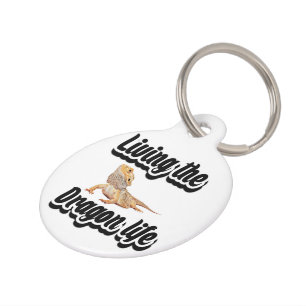 Living the dragon life  pet ID tag
