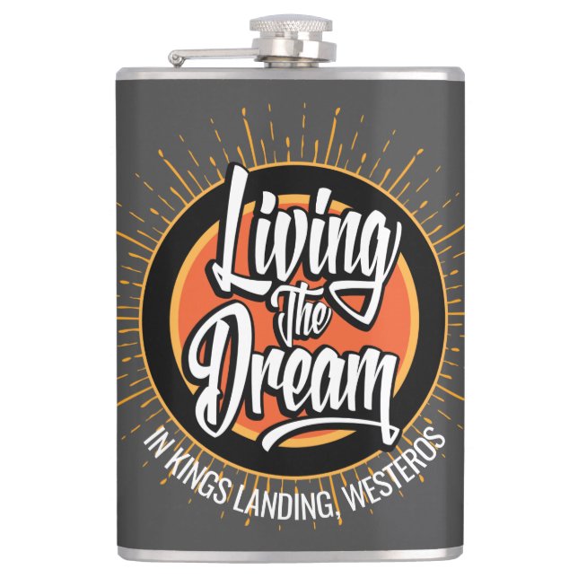 Living the Dream Flask (Front)