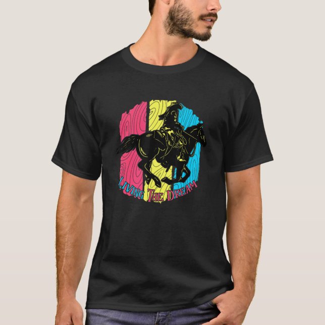 Living The Dream Horse Girl T-Shirt (Front)