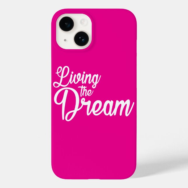 Living The Dream Inspirational Motivational Case-Mate iPhone Case (Back)