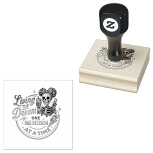 Living The Dream... Rubber Stamp