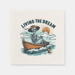 Living The Dream - Skeleton (2) Napkins