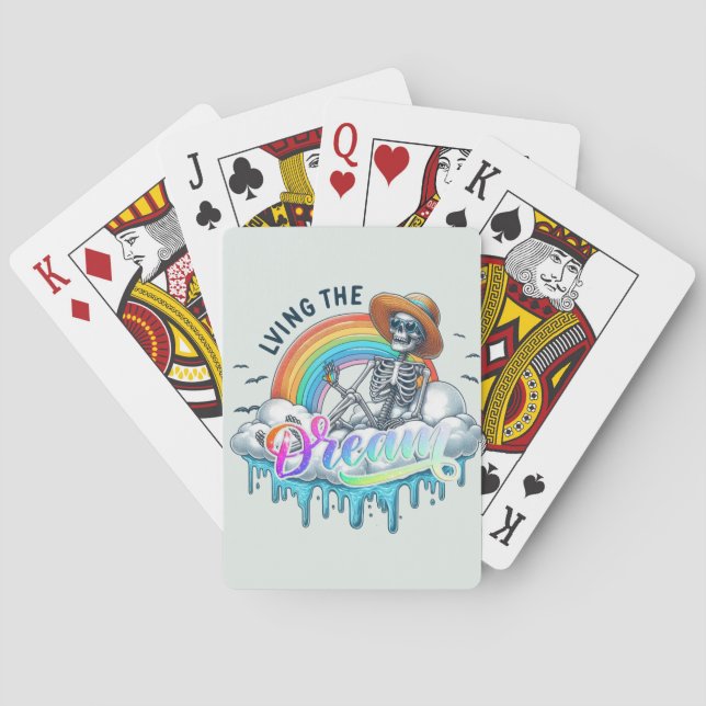 Living The Dream - Skeleton Poker Cards (Back)