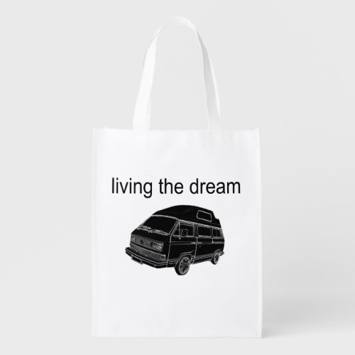 Living the Dream T_Shirt Grocery Bag