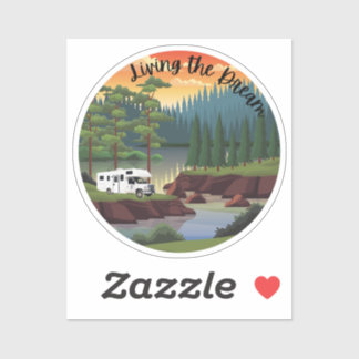 Living The Dream With Class C Motorhome Sticker