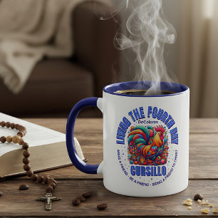 Living The Fourth Day Cursillo DeColores Rooster Mug