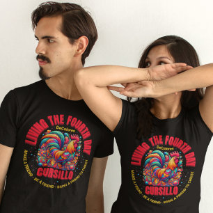 Living The Fourth Day Cursillo DeColores Rooster T-Shirt