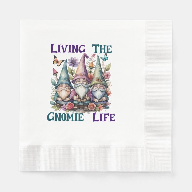 Living The Gnome Life Napkins (Front)