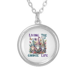 Living The Gnome Life Silver Plated Necklace