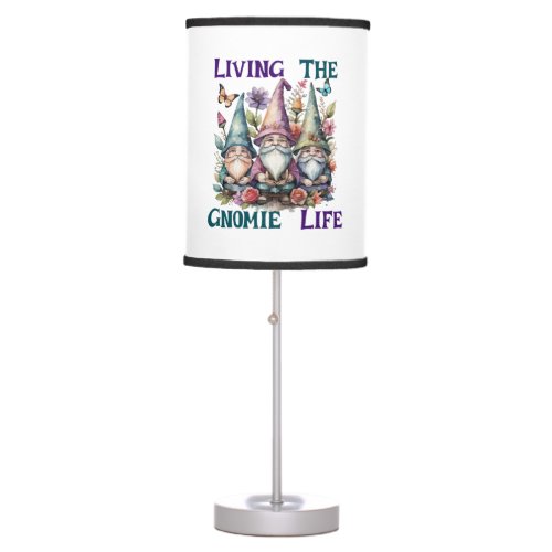 Living The Gnome Life Table Lamp