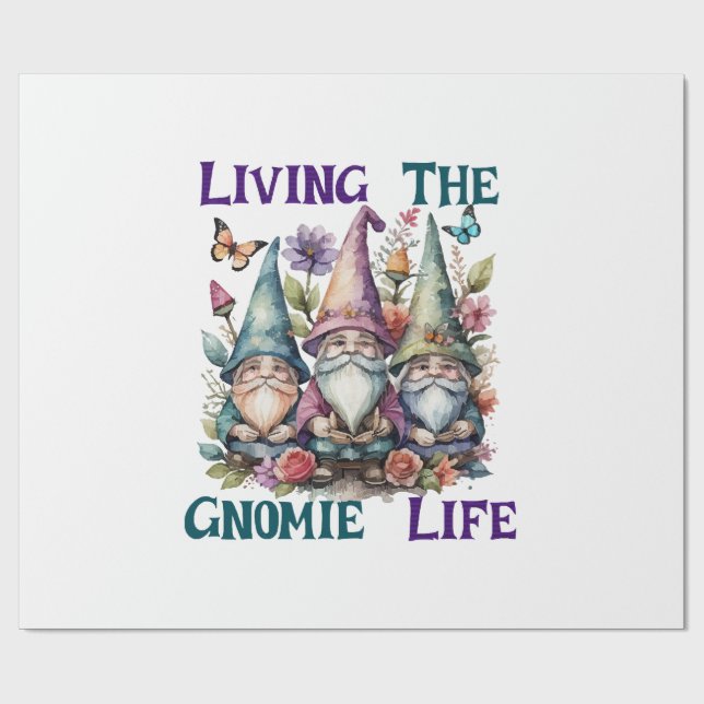 Living The Gnome Life Wrapping Paper (Flat)