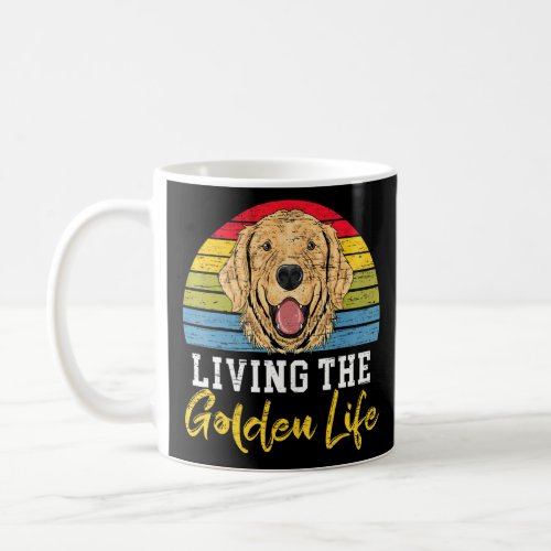 Living The Golden Life Retriever Dog Puppy Owner   Coffee Mug