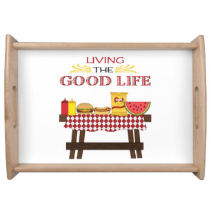 Living the Good Life BBQ Serving Tray
