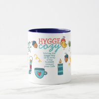 Living the Hygge Life - Cozy Folk Art Mug