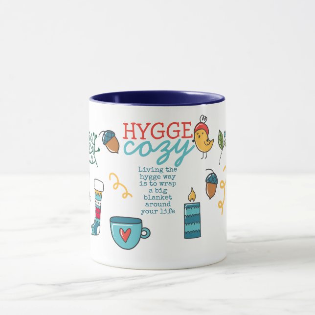 Living the Hygge Life - Cozy Folk Art Mug (Center)