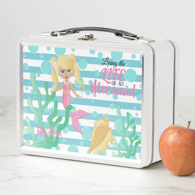 Living the Life of a Mermaid Metal Lunch Box (In Situ)