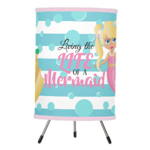 Living the Life of a Mermaid Tripod Lamp