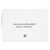 Living the Life of Purity Card. (Back Horizontal)