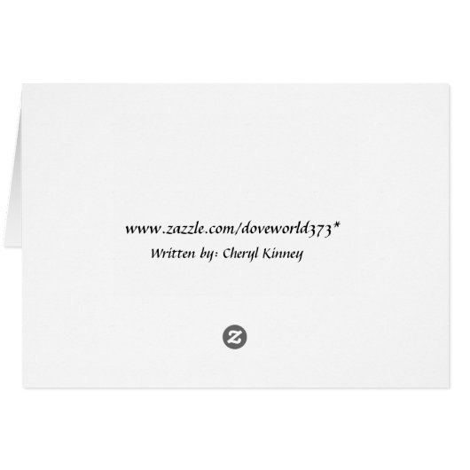 Living the Life of Purity Card. (Back Horizontal)