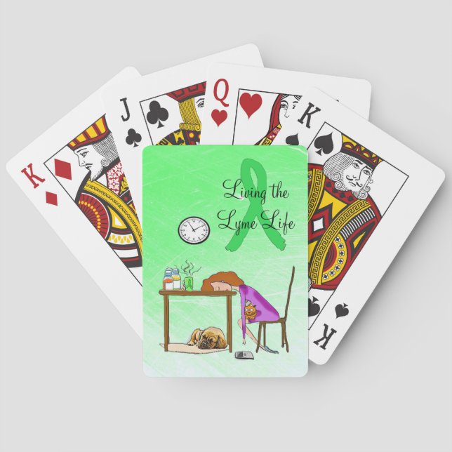 Living the Lymie Life Lyme Disease Playing Cards (Back)